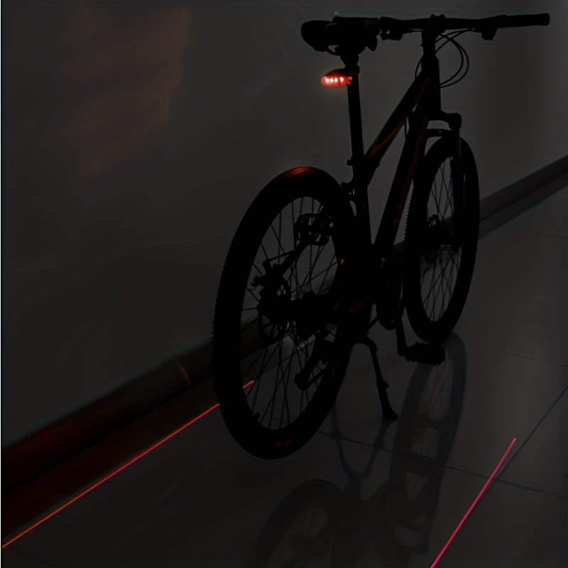 Luces LED traseras impermeables para bicicleta con luces de seguridad láser