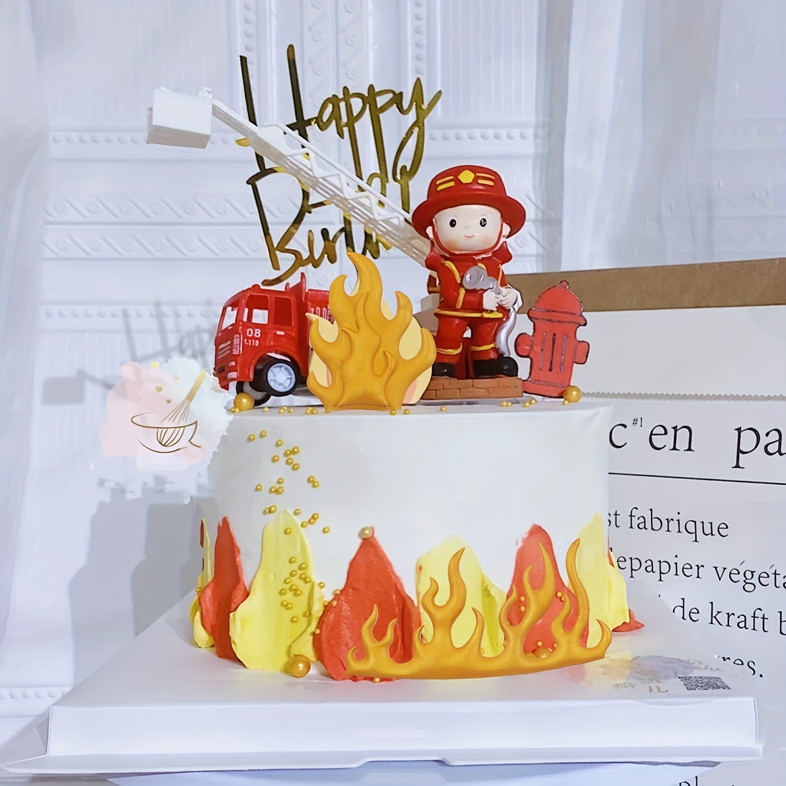 Fire flame shape fondant cutter. (Cake decorating supply).