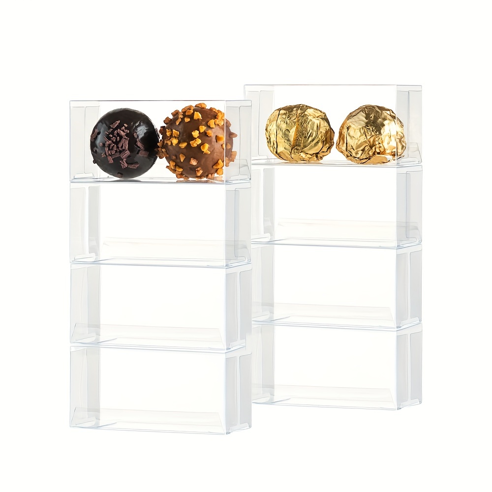 2 1/2 x 2 1/2 x 3 5/8, Crystal Clear Box, Candies, Gifts [PLB140]