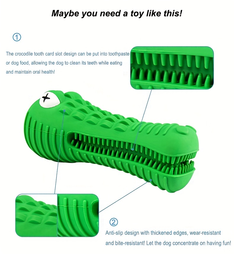 Alligator Shape Dog Chew Toys For Dog Toothbrush Stick Teeth Cleaning  Squeaky Brushing Dental Oral Care For Medium Large Dogs, Durable Tough Dog  Interactive Enrichment Toys - Temu