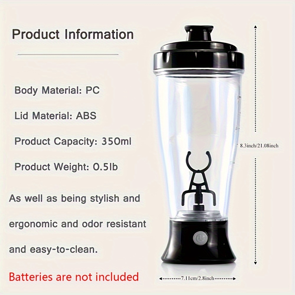 Electric Shaker, Leakproof Mixer Cup Automatic Portable 350ml For