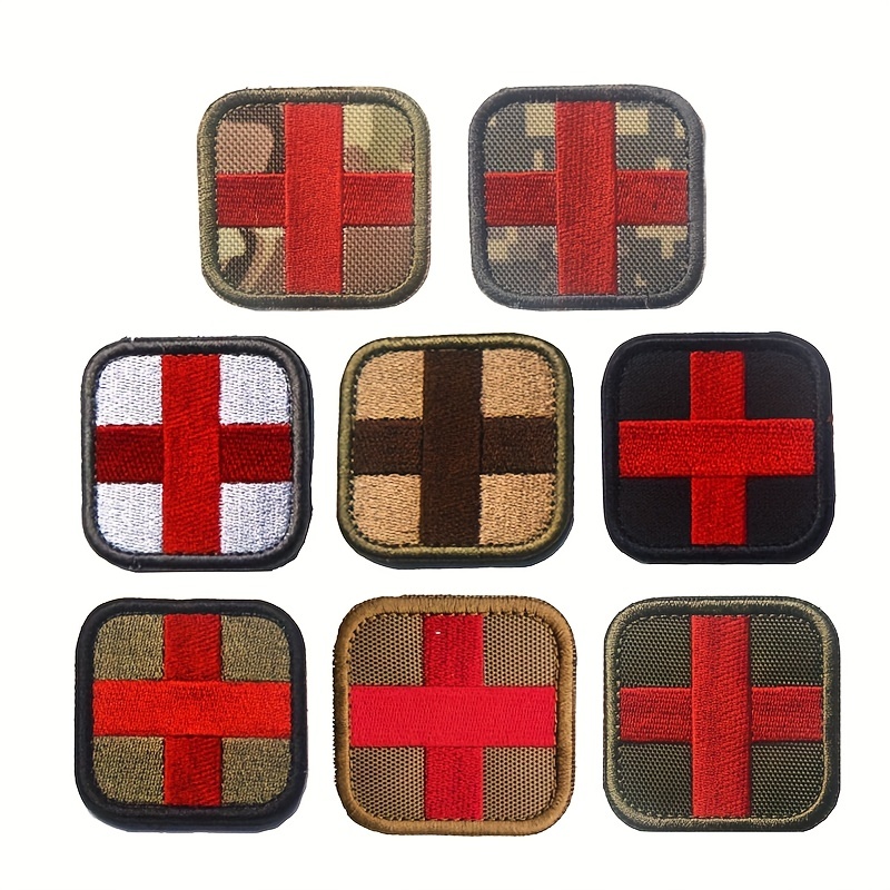 Embroidered Red Cross Medic Patch For Bag Backpack First Aid