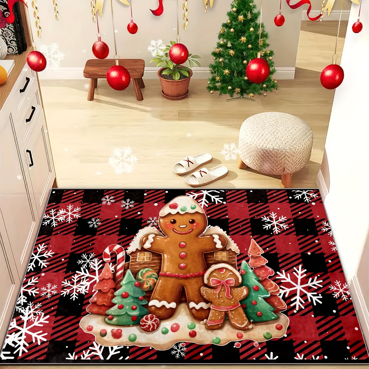 Christmas Gingerbread Man Pattern Doormat, Soft Christmas Bath Mat,  Absorbent Christmas Rug, Christmas Bath Decor, Holiday Non Slip Floor Small  Carpet, Washable Bathroom Rugs For Indoor Outdoor Home, Christmas  Decoration - Temu