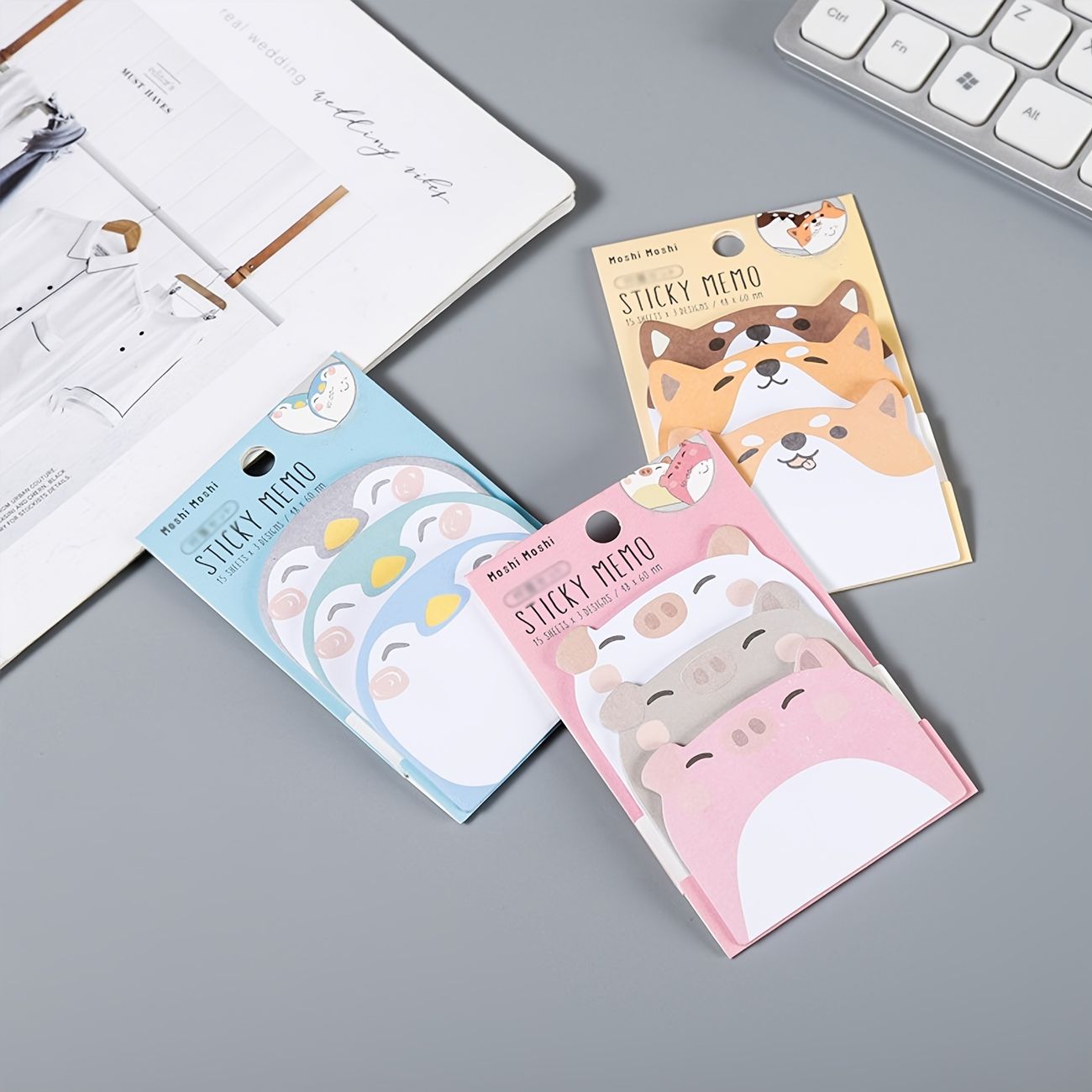 1pc Cartoon Sticky Note 3 94 2 95inch 45 Sheets Each Cute 3 Layers Cartoon  Animals Dog Penguin Pig Sticky Notes Index Sheet To Do List Planner Sticker  Office Decoration Stationery |