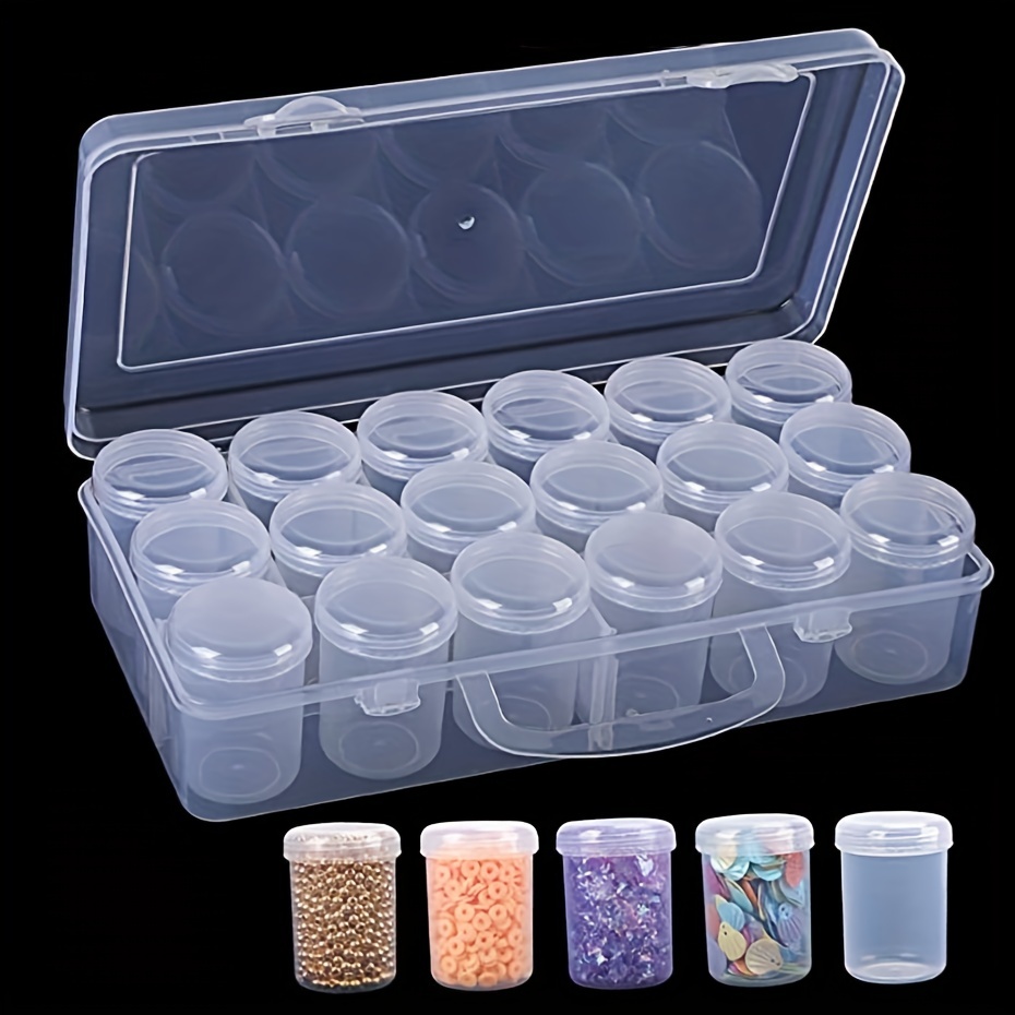 Large Bead Organizer Box - 24 Slots Diamond Picture Storage Containers, 5D  Diamond Embroidery Accessories Bead Organizer Case with Label Stickers for
