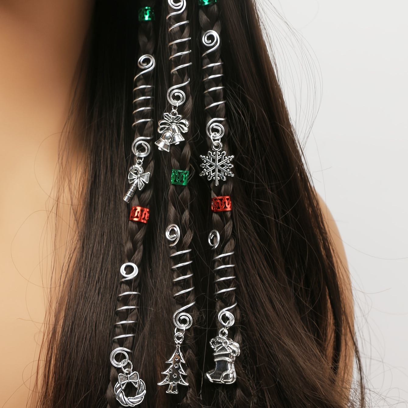 Hair Accessories Alloy Hair Beads Silver Hair Beads Inspired - Temu