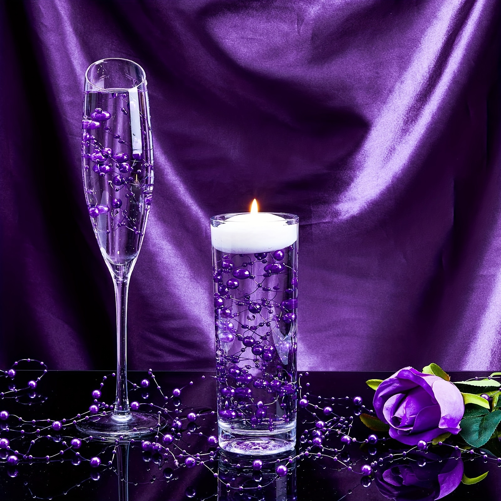 Purple deals wedding candles