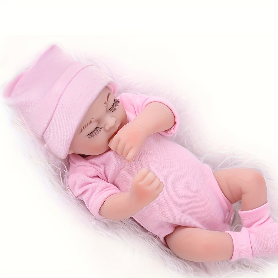 12.6inch Whole Body Soft Solid Silicone Bebe Reborn Girl With Genesis Oil  Painted Handmade Can Bath And Shower Lifelike Realistic Newborn Baby Girl Fo