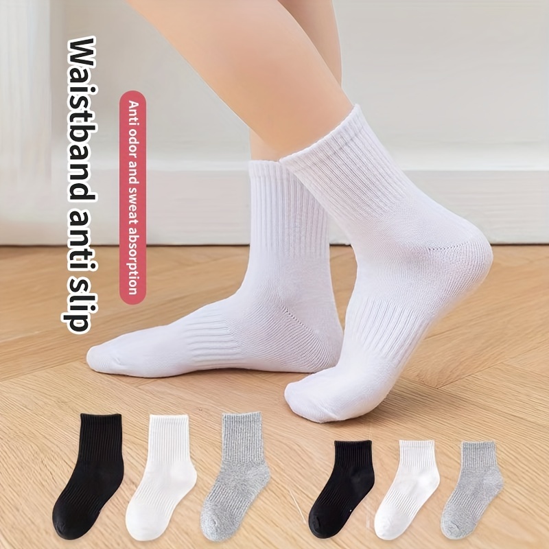 Calcetines cortos invisibles de deporte de rayas (juego de 3) blanco niño  Okaïdi & Obaïbi