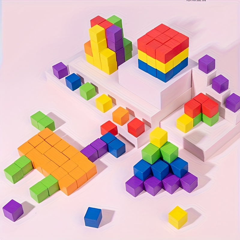 Blocs de liens de cubes de 100 pièces : blocs de construction de cubes  assemblés amusants pour les enfants, éducation précoce,  Halloween/Thanksgiving/cadeau de Noël - Temu France