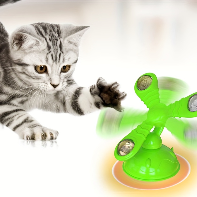 Cat Food Leaking Puzzle Pet Toys Multi Axis Rotating - Temu