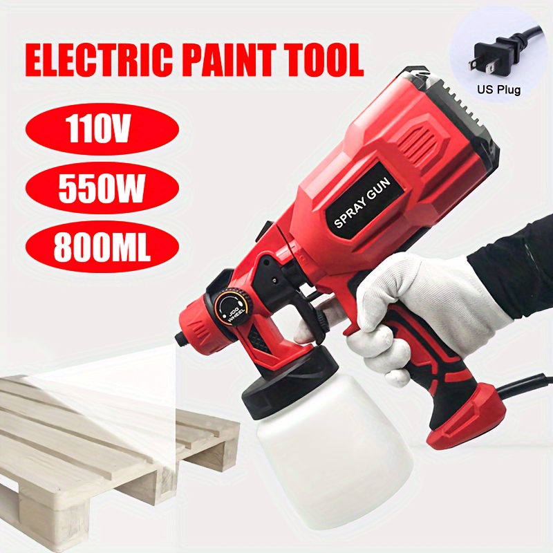 Paint Sprayer, Handheld HVLP Air Spray Paint Gun, Includes 2 Nozzles, 3  Adjustments & a Regulator, Cup Filter, Brush & Wrench, House Interior Fence  Paint Auto Sprayer for Walls & Furniture- By