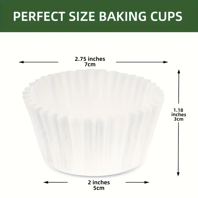 2 X 1-3/4 Taller Standard Size Greaseproof Baking Cup Baking Liner