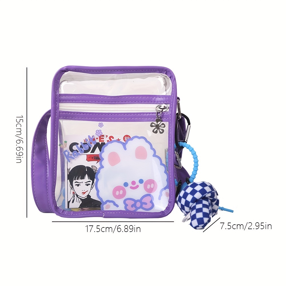 Is That The New Kawaii Mini Clear Square Bag Double Handle For
