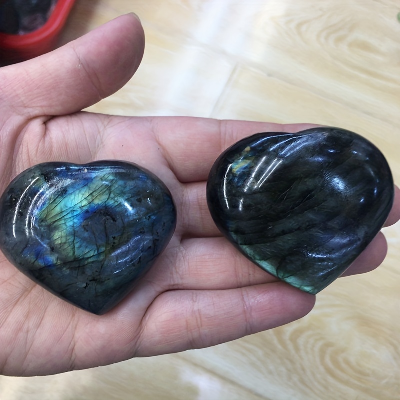 Labradorite Heart Shape Natural Moonstone