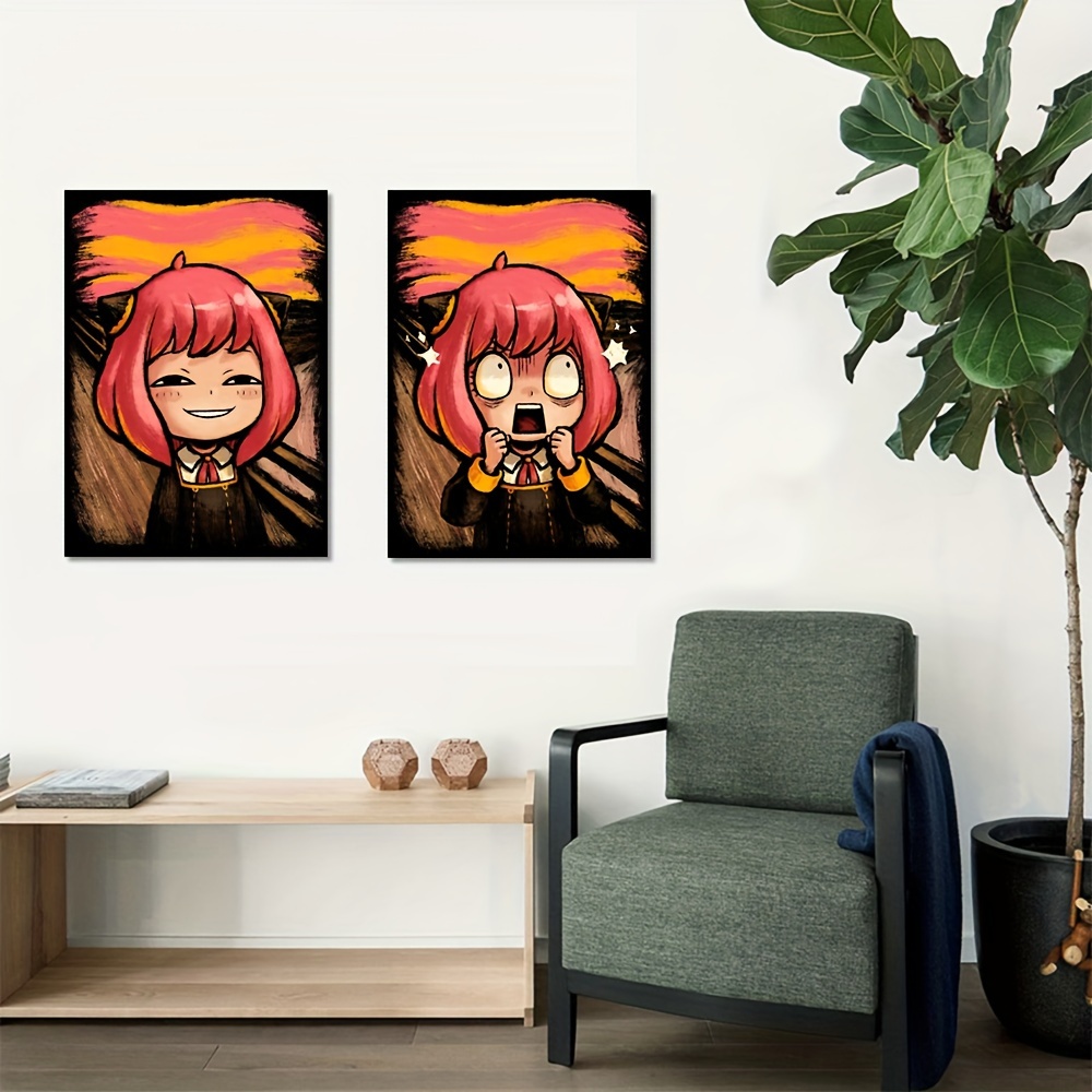 Anime Poster, Japanese Anime Wall Art Posters, Anime Wall Decor, 5 Pcs HD  Canvas Printing Posters for Living Room, Bedroom, Club Wall Art Decor, No
