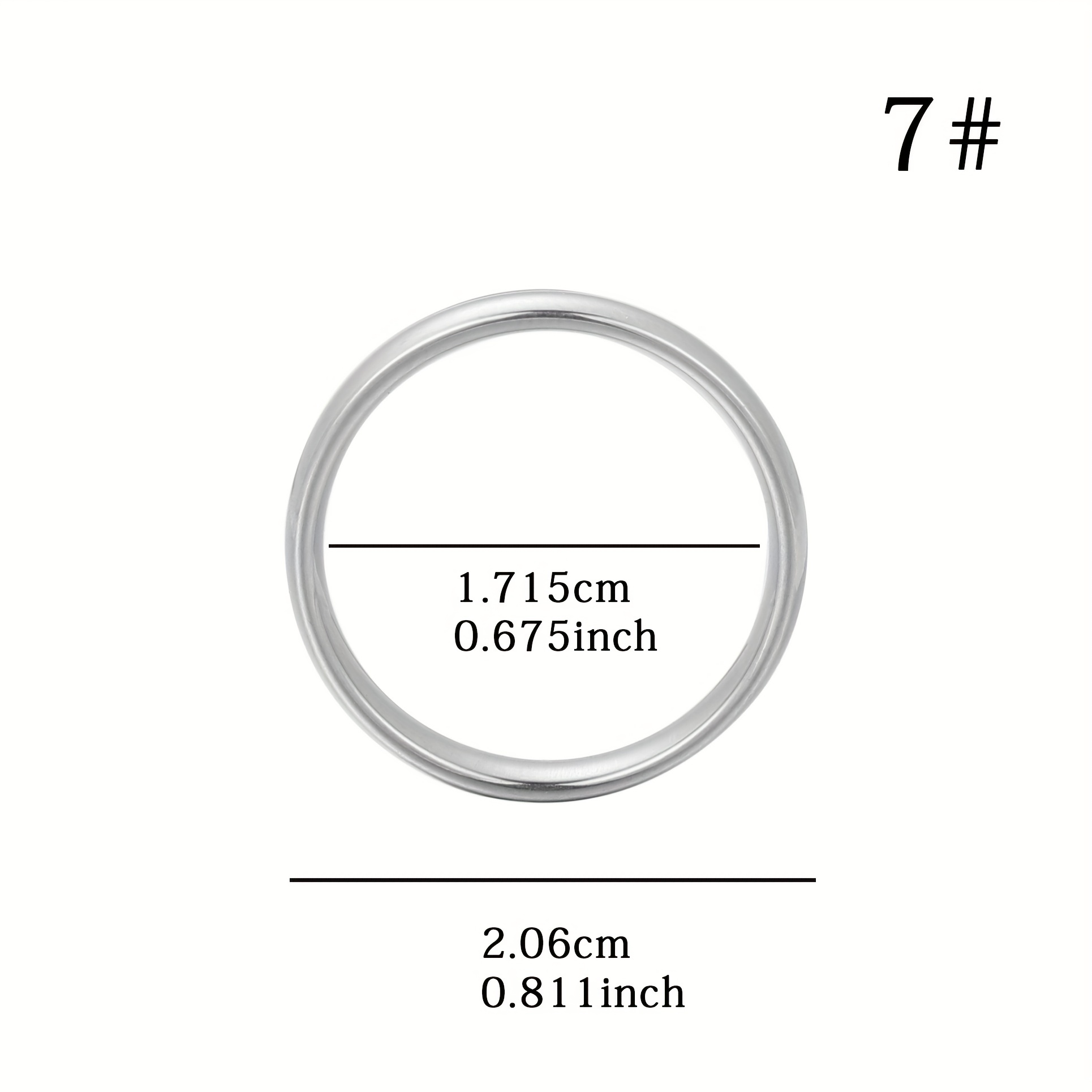 Titanium Steel Ring Non Fading Solid Ring 4 Sizes
