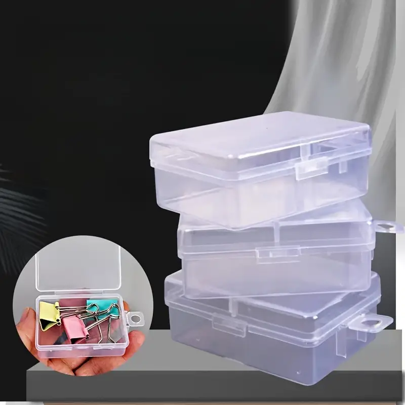 Transparent Storage Box Pp Plastic Small Box Thickened - Temu