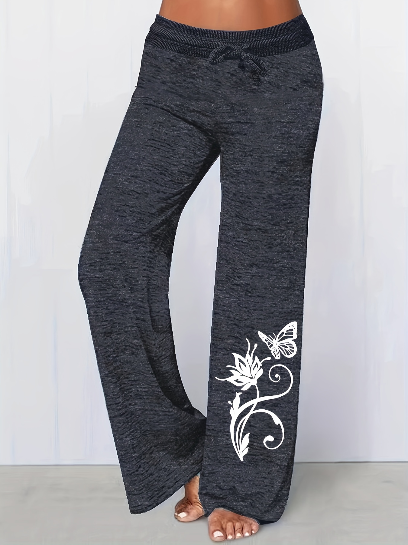 Women's Leggings Butterfly Printed Yoga Pants Casual High - Temu Canada