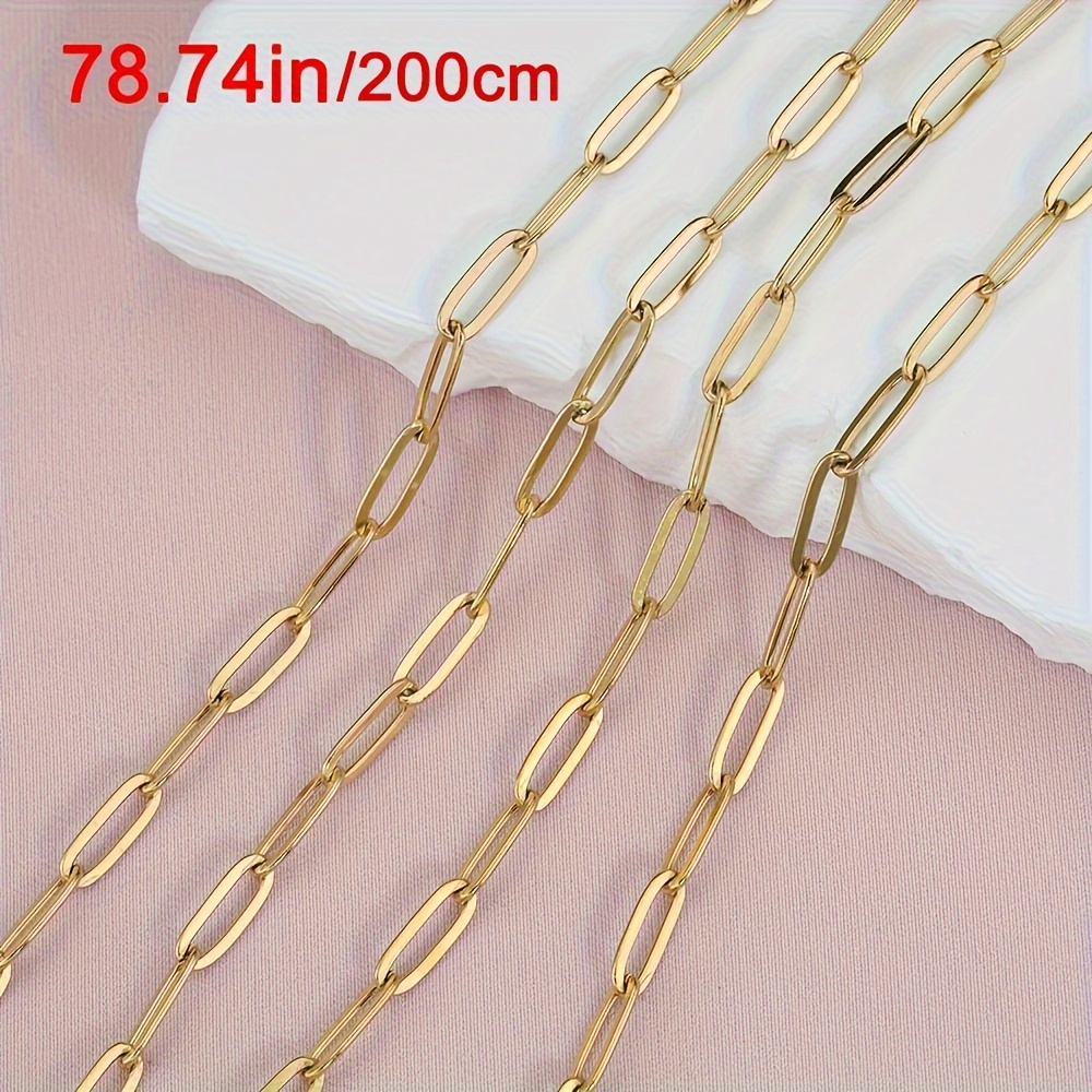 Stainless Steel Chain High Quality Golden Color Chains For Bracelet Necklace Additions Jewelry Making Supplies Wholesale