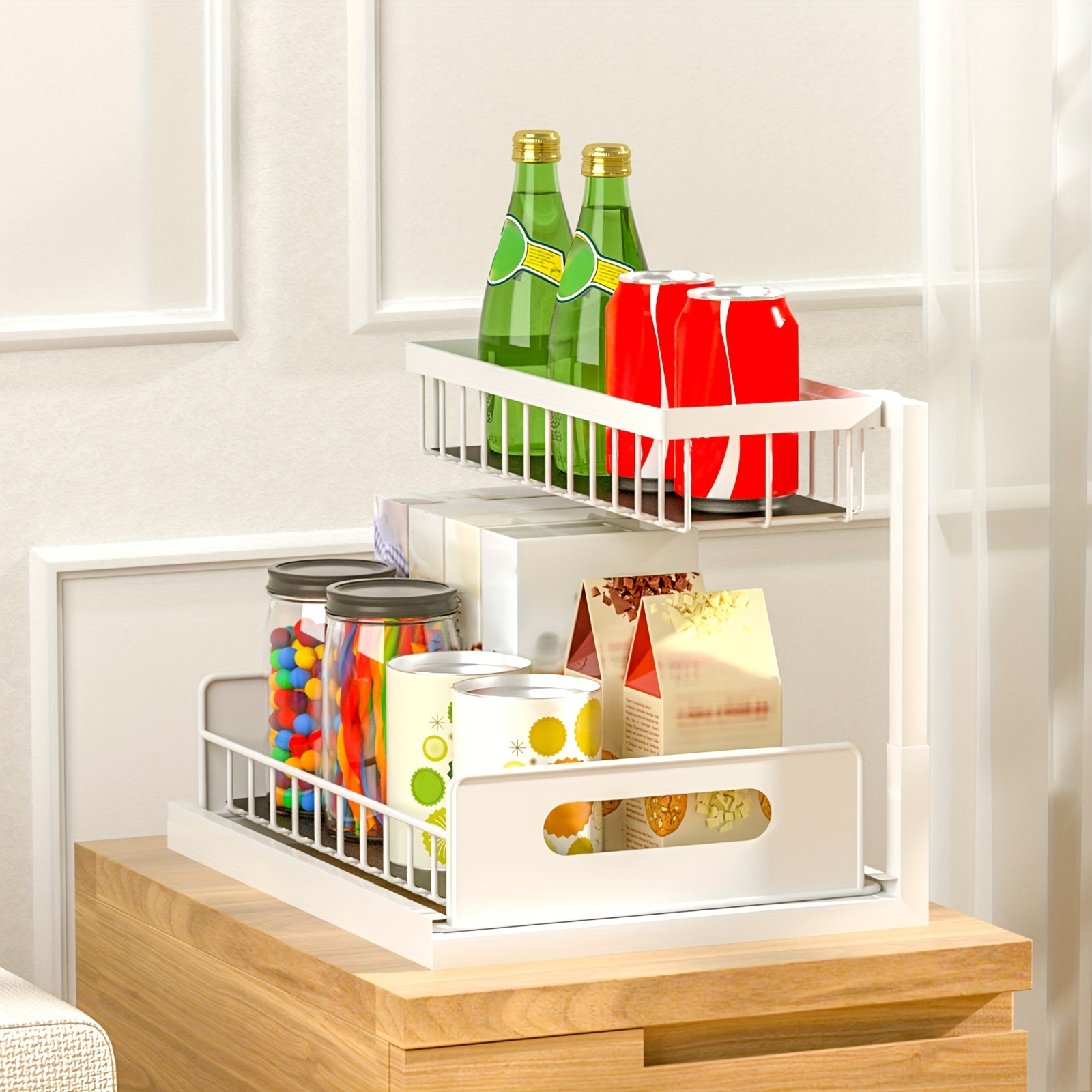 Two tiered Spice Organizer Under Sink Organizer 2 Tier - Temu