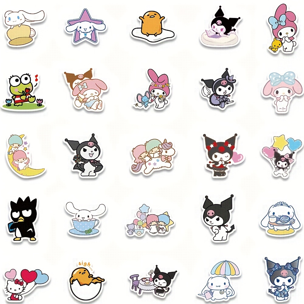 Autocollants Kuromi 50 pièces Stickers Imperméables en Vinyle pour
