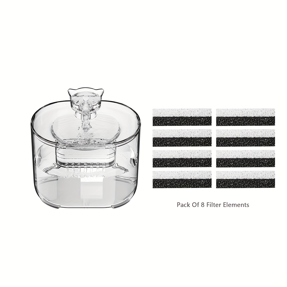 Image of 2.2l Water Dispenser, Transparent Automatic Cat Water Fountain