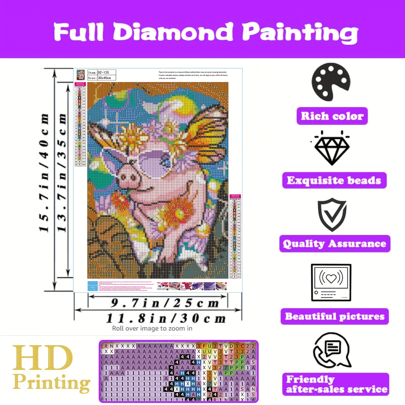  Flower Pig Diamond Painting Kits 5D Diamond Art Kits