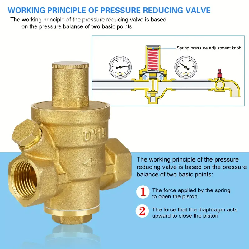 Drado Pressure Reducer Dn15 Brass Water Pressure Regulator - Temu