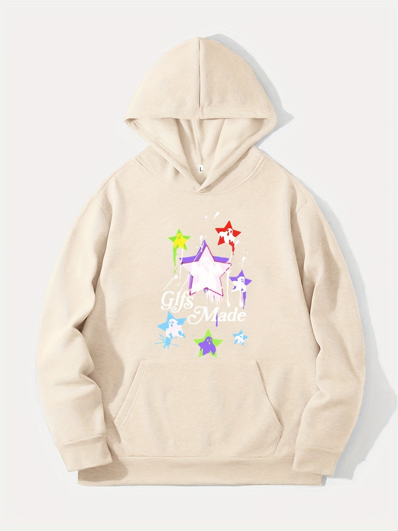 Hoodies For Men, Messy Stars Print Hoodie, Men's Casual Pullover