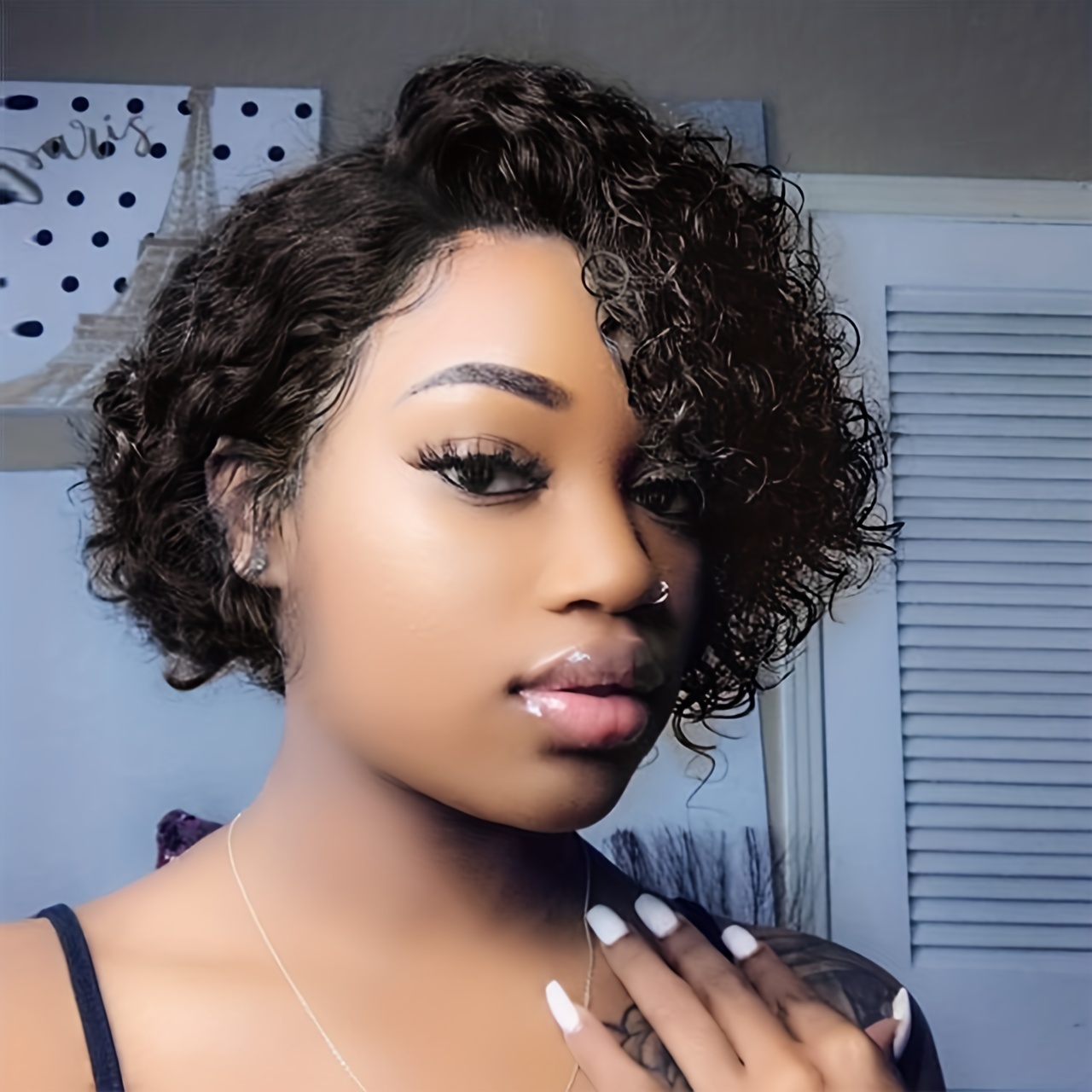 Side Part Short Bob Human Hair Wig