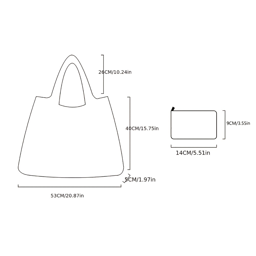 2pcs Large Capacity Plant Printed Folding Bag Eco friendly Shopping Bag
