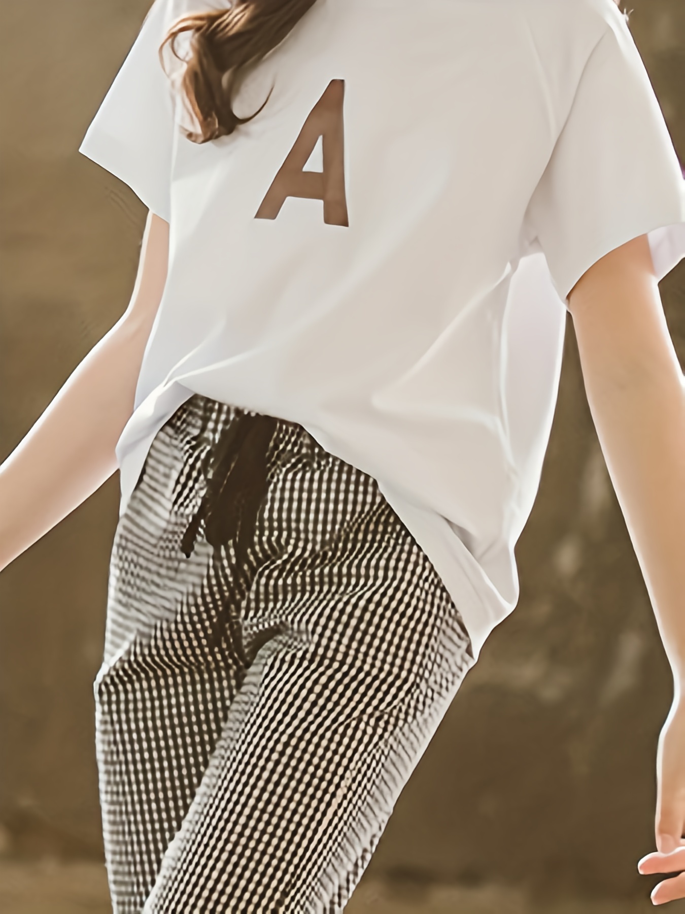 White Plaid T Shirt And Pants Set In For Girls Summer Outfits For