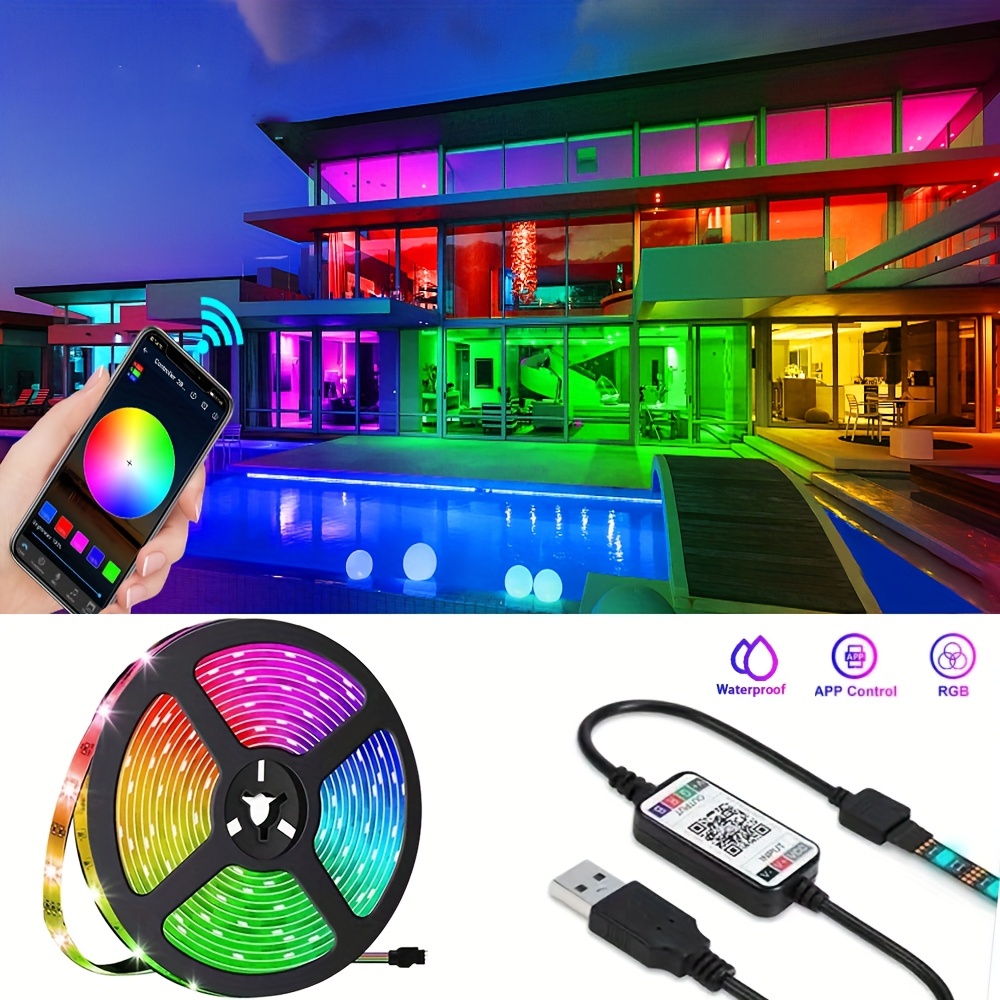 Luces Tira Led 2m / 6.56ft Impermeable Flexible Usb Led - Temu