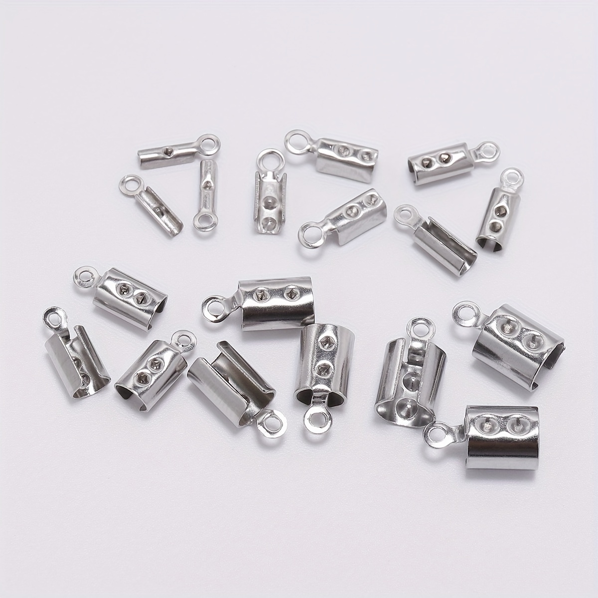 Connector Clasp Fit Metal Ball Chain End Crimps Beads - Temu