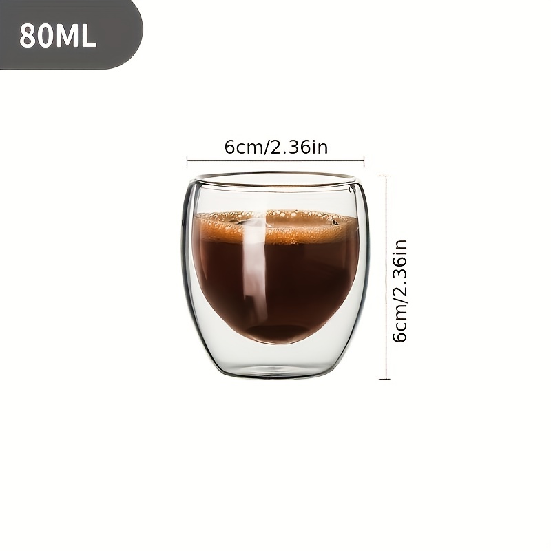 Seis vasos térmicos de vidrio con doble pared para tomar el café frío y  disfrutarlo al máximo