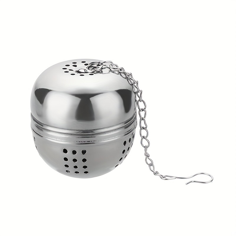 The Egg Stainless Steel Tea Ball Infuser with Drip Tray