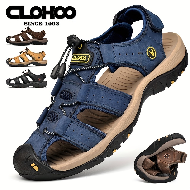 Clohoo Mens Closed Toe Anti Collision Sandals Wear Resistant Non Slip Beach Shoes Summer Don t Miss These Great Deals Temu