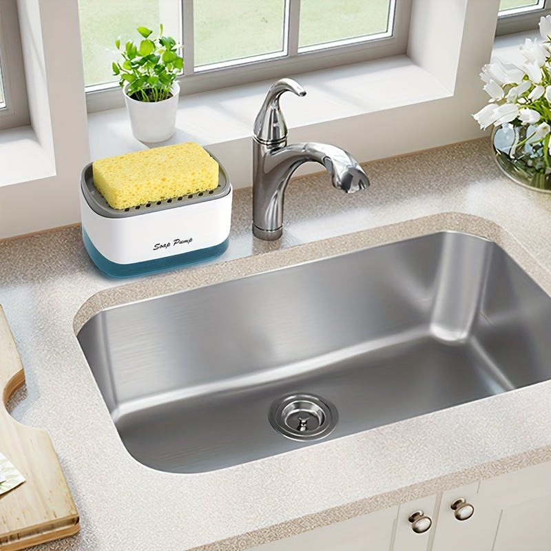 Dish Soap Dispenser - Kitchen Sink Stainless Steel Dishwashing Liquid  Container