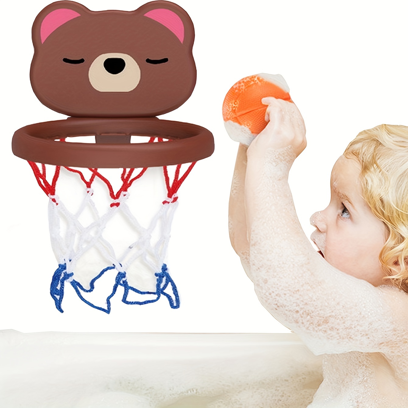 Juguetes de baño para niños de 3 a 8 años, aro de baloncesto para niños,  juguetes de baño para niños de 3 a 7 años, juguetes de baño para niños  pequeños, regalos