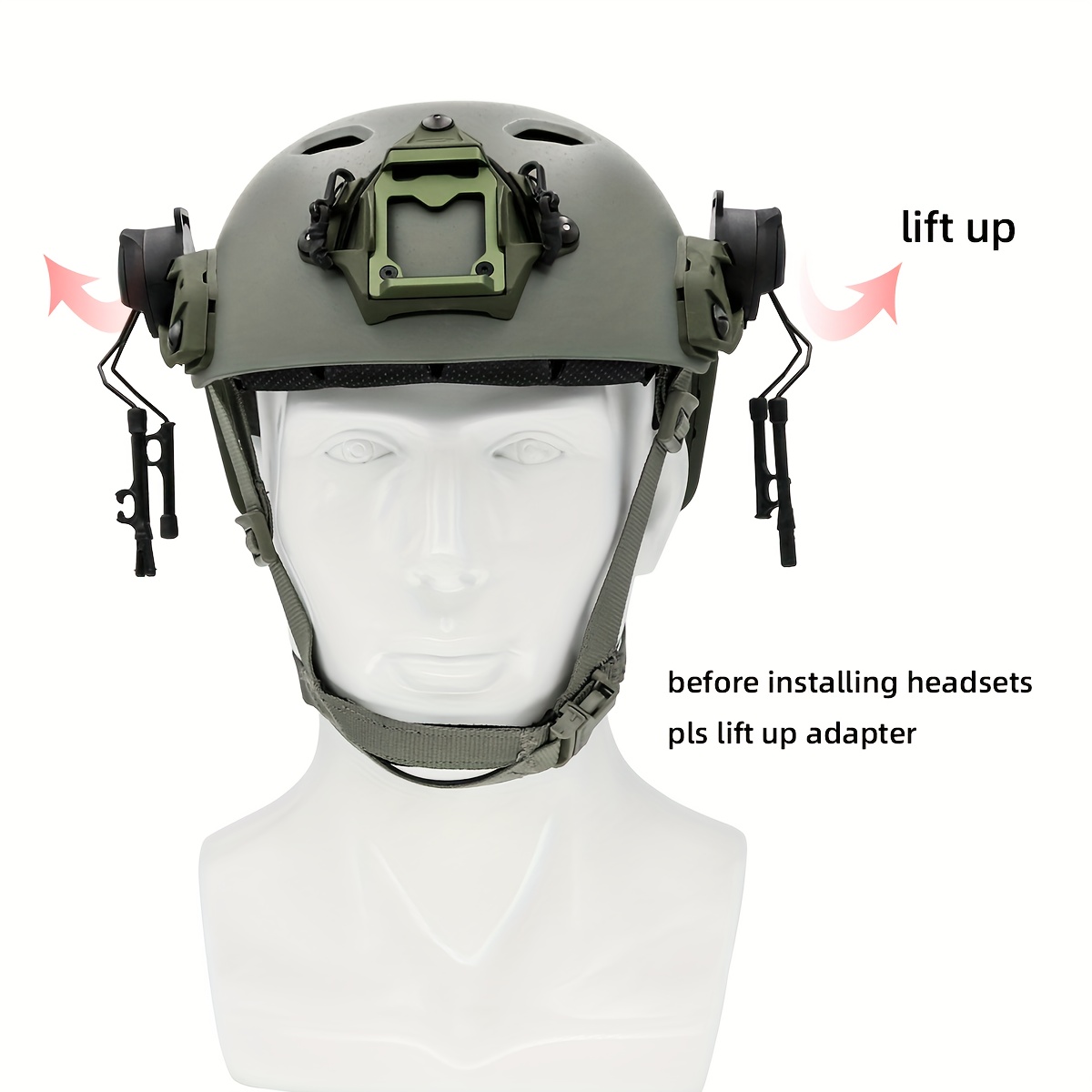 Acquista Cuffia per casco tattico con adattatore per binario per casco  rapido Peltor Comtac Cuffia militare