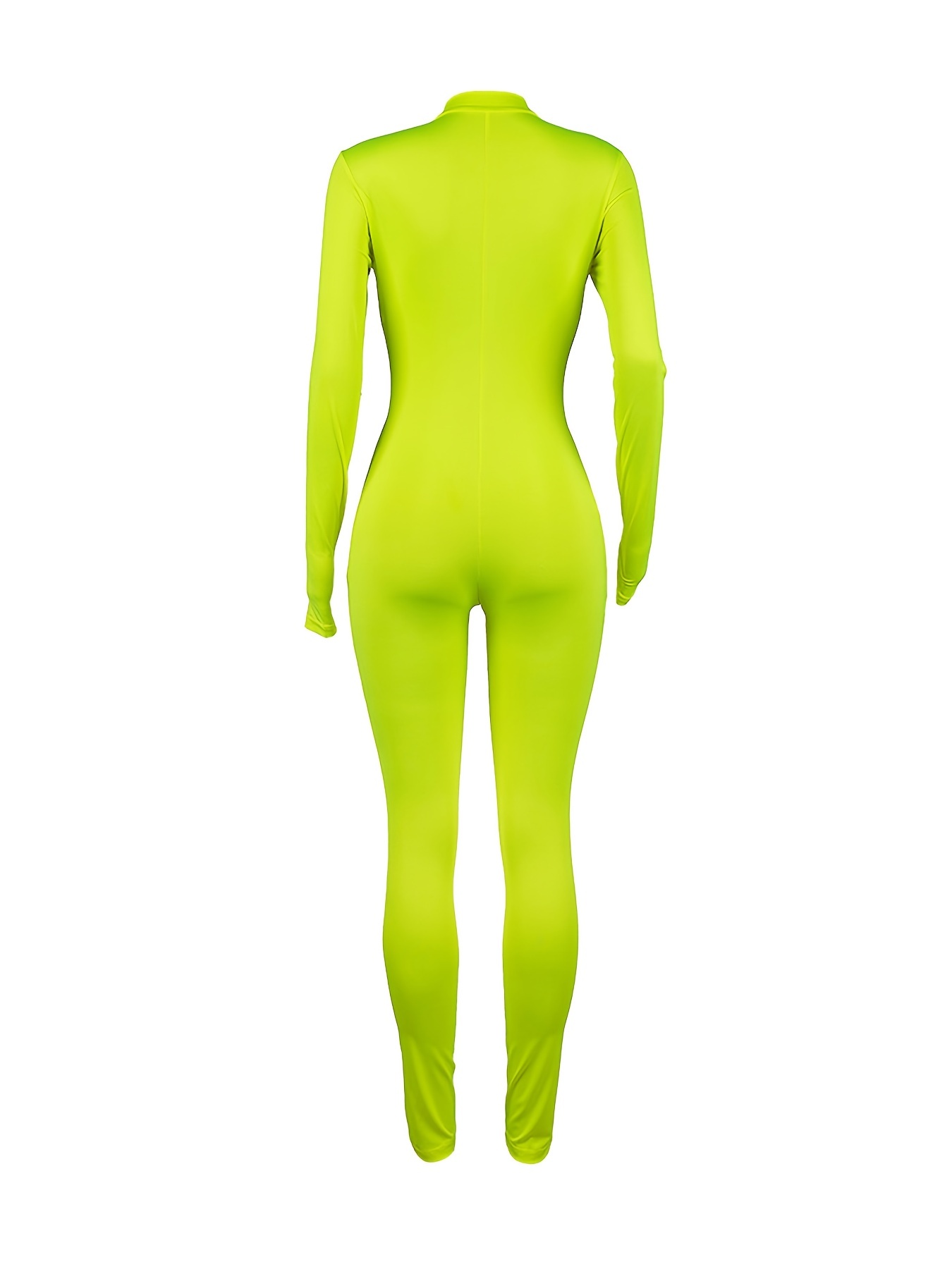 Glittery Neon Orange Green Stripe Bodycon Spandex Jumpsuit For Women Long  Sleeve, Black Zipper, Gothic Fall Bodysuit From Xue04, $16.63