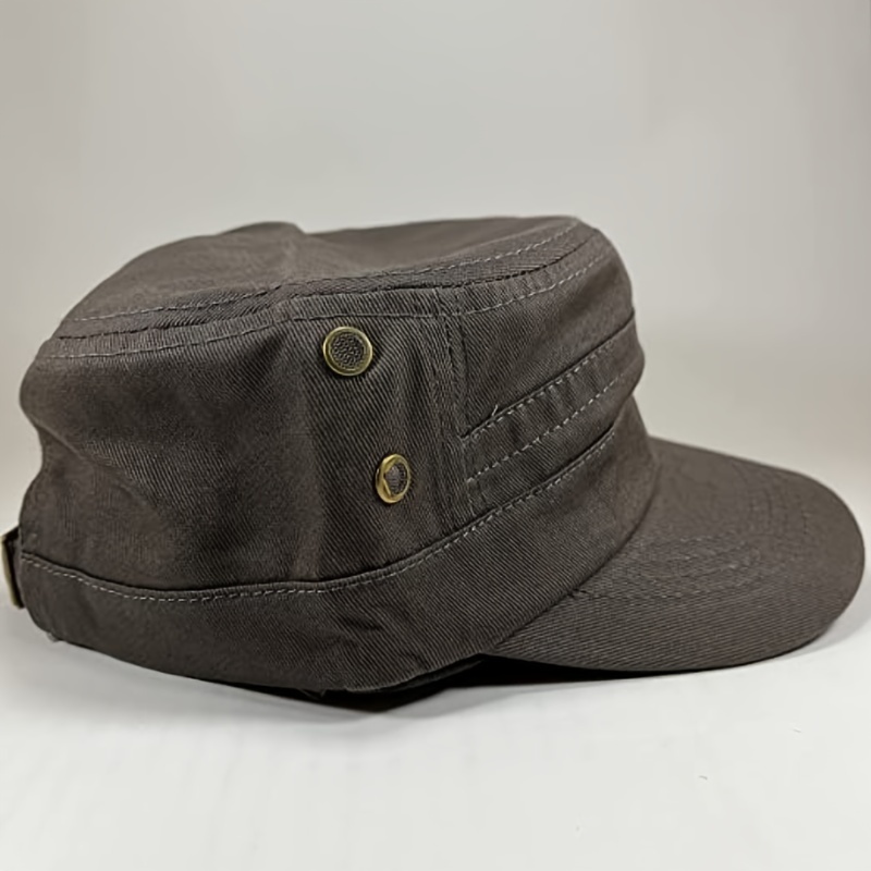 Work Mens Large Size Hat Black Outdoor Military Adjustable Flat