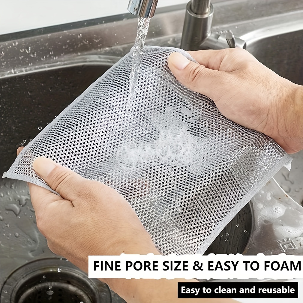 Buy Multipurpose Wire Miracle Cleaning Cloths, 2023 New Magnifying Multipurpose  Wire Dishwashing Rags for Wet and Dry, Easy Rinsing Machine Washable (5  pcs) Online at desertcartCosta Rica