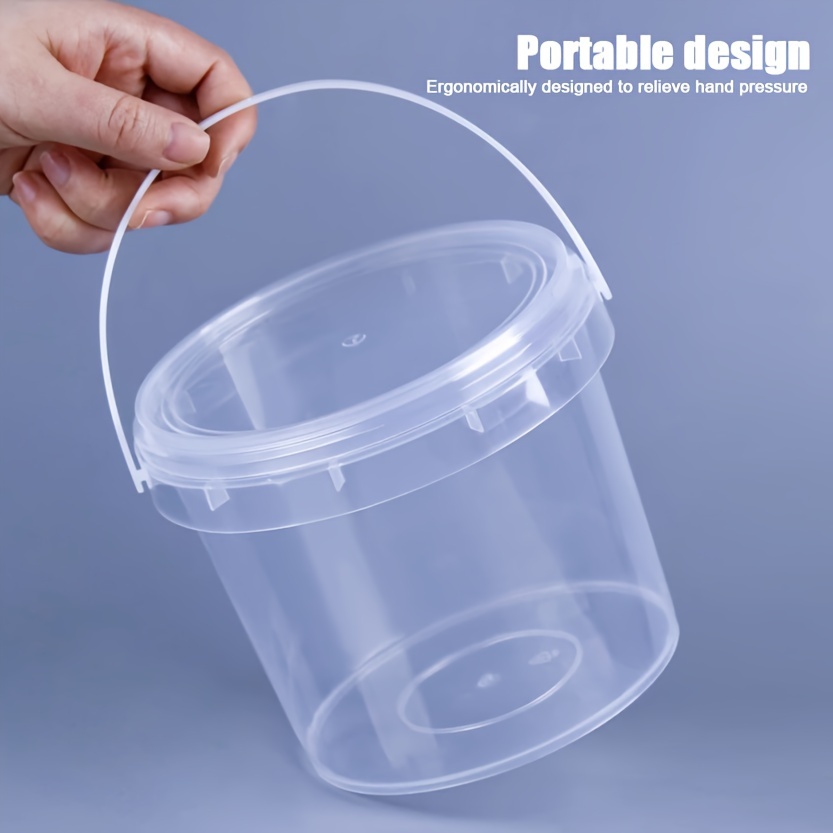 Slime Containers with Lids and Handles, Plastic Storage Bucket