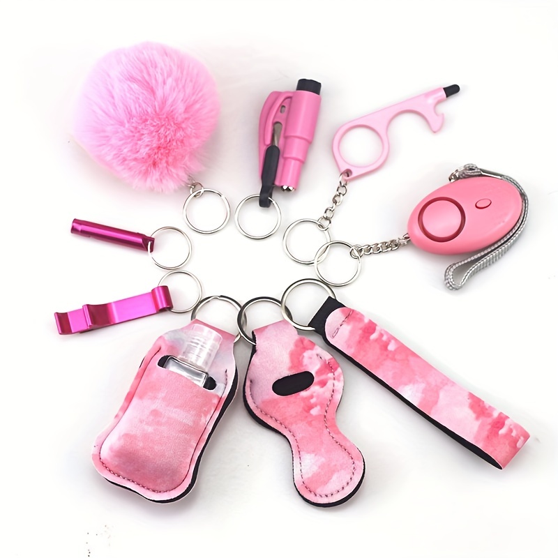 Fluorescent Color Safety Keychain Full Set Self Defense - Temu