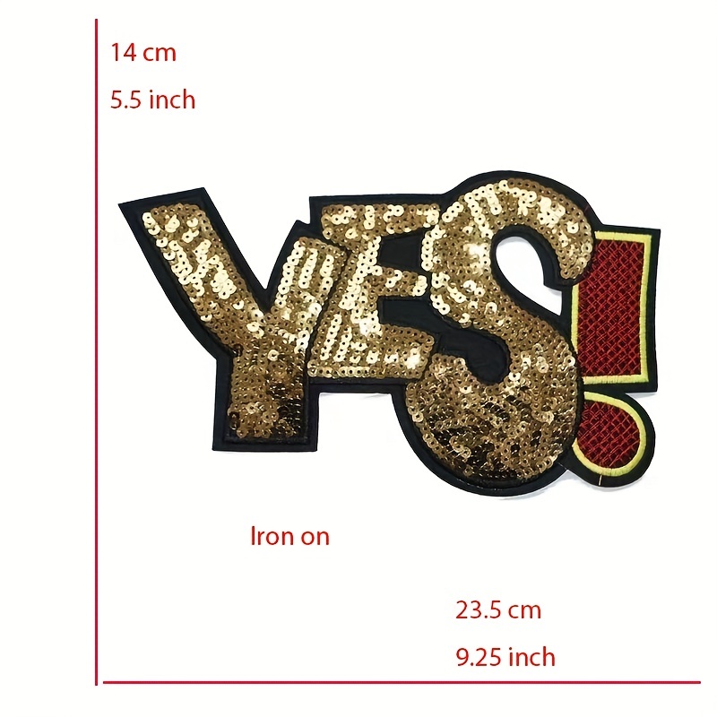 1pc Good Quality Sequin Patches Stickers, Clothing Accessories, DIY Iron On  Letter GOOD VIBES Bead Decoration Patches Decals