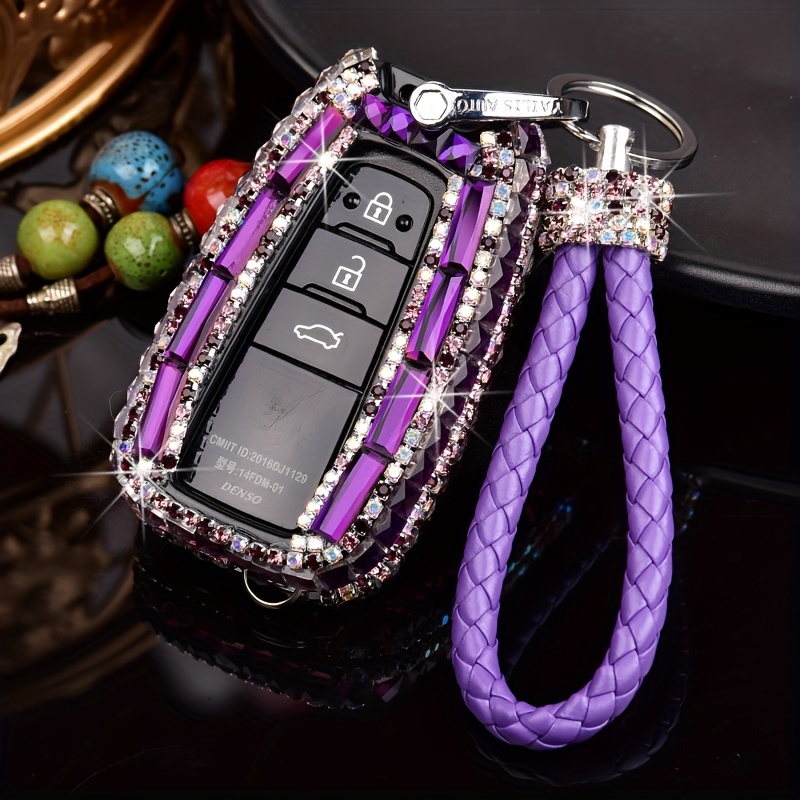 2 Buttons Car Key Cover Case For Prius Corolla Chr Prado Keychain Car  Accessories - Temu