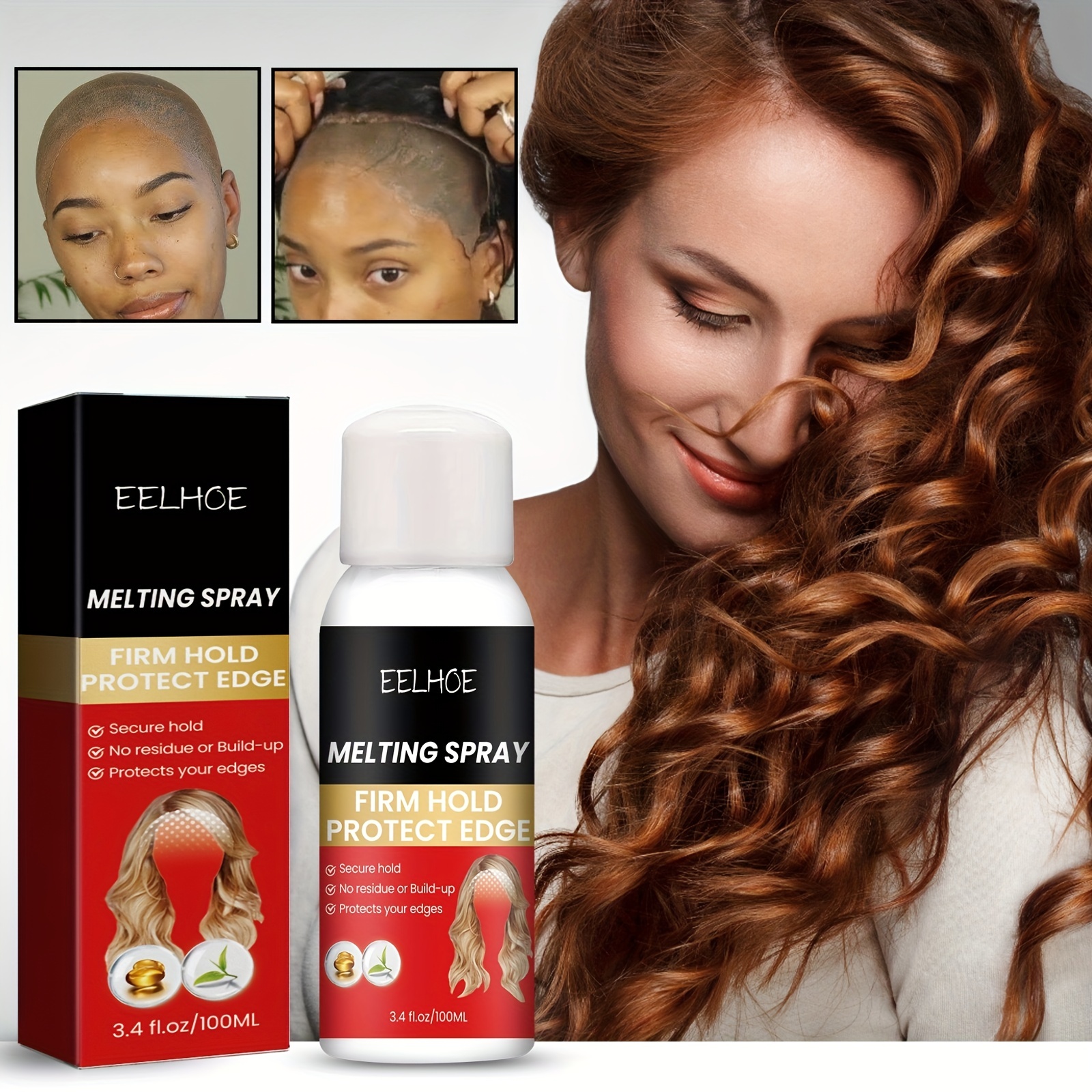 100ml Lace Wig Melting Spray Lace Bonds Adhesive Spray, Lace Melting and Holding Spray, Lace Bond Adhesive Spray Wig Spray for Closure Wigs Closure