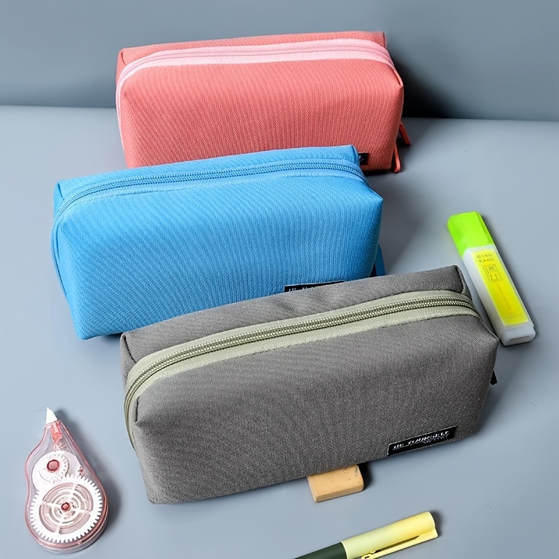 Large Pencil Pouch With Zipper,marker Pen Case,big Capacity Pencil